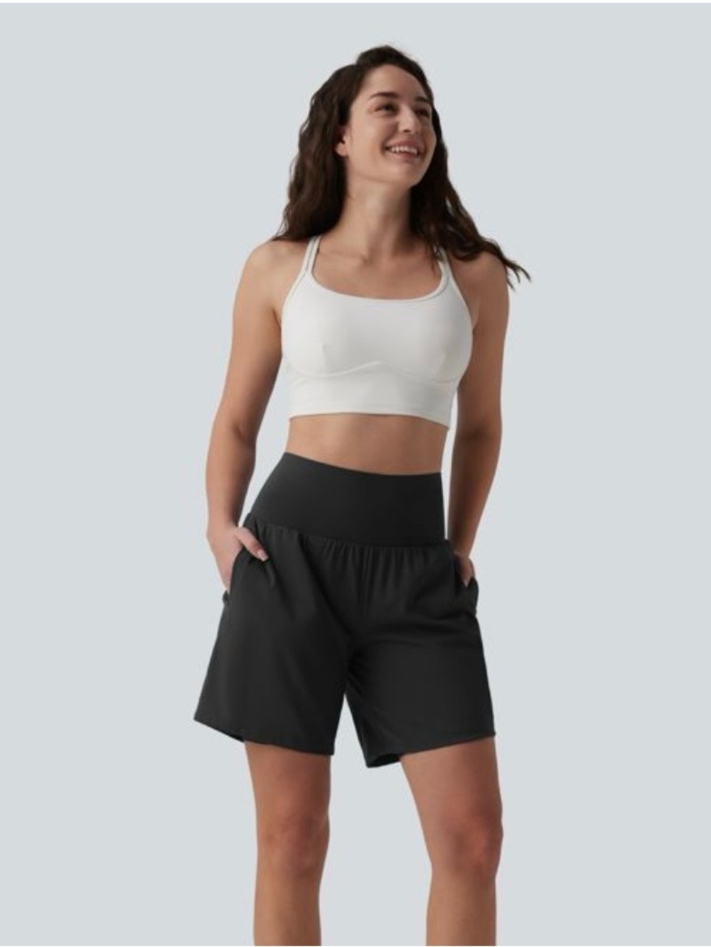 Halara Super High-Waist Black Women’s Active Shorts, Size L (12-14)